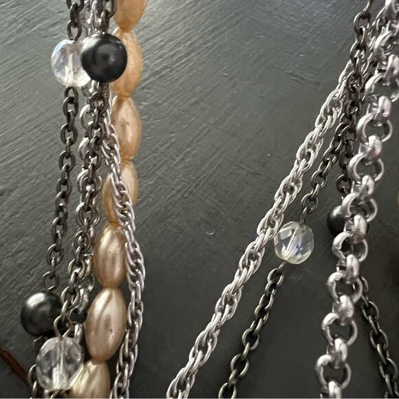 Sabika Multi Chain Layered Beaded Necklace - Picture 10 of 10